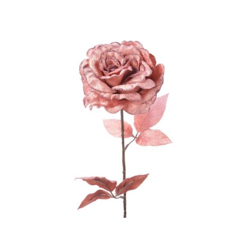ROSA SU STELO IN VELLUTO GLITE